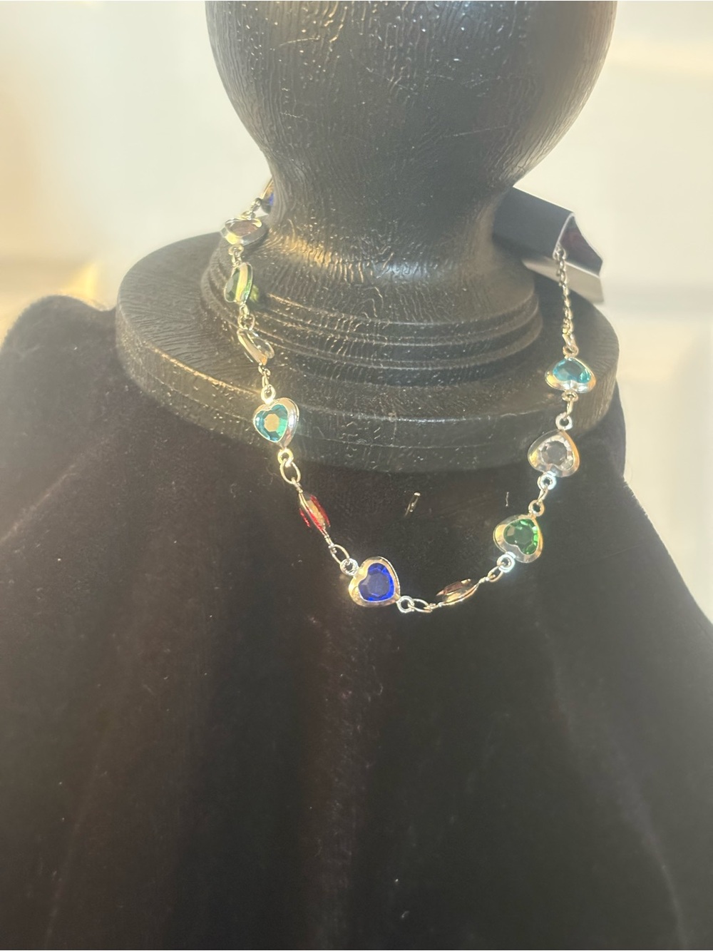 Multicolor Heart Link Bracelet- Women's Jewelry